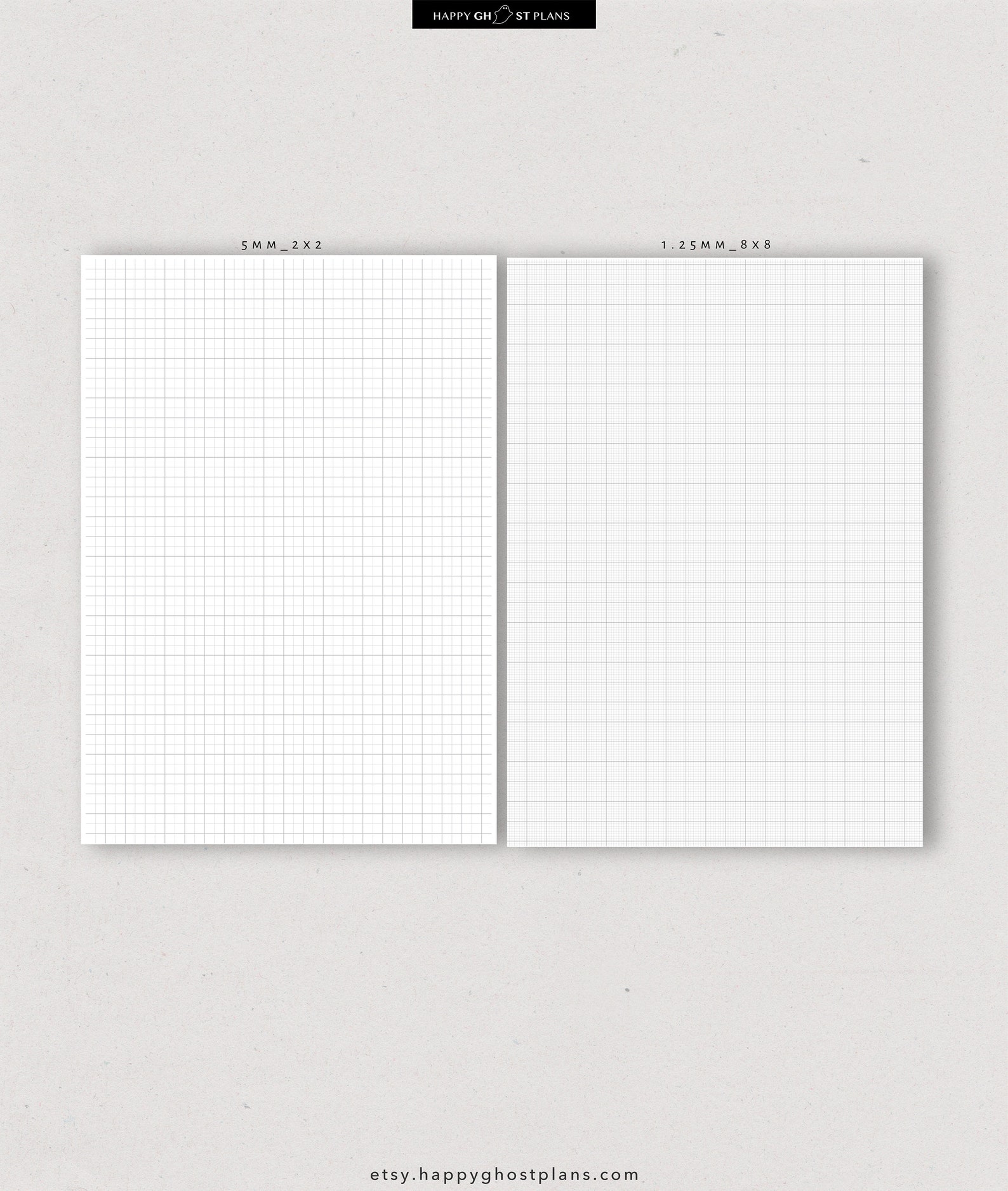 a4 us letter graph paper pdf printable 10mm 5mm 125mm etsy