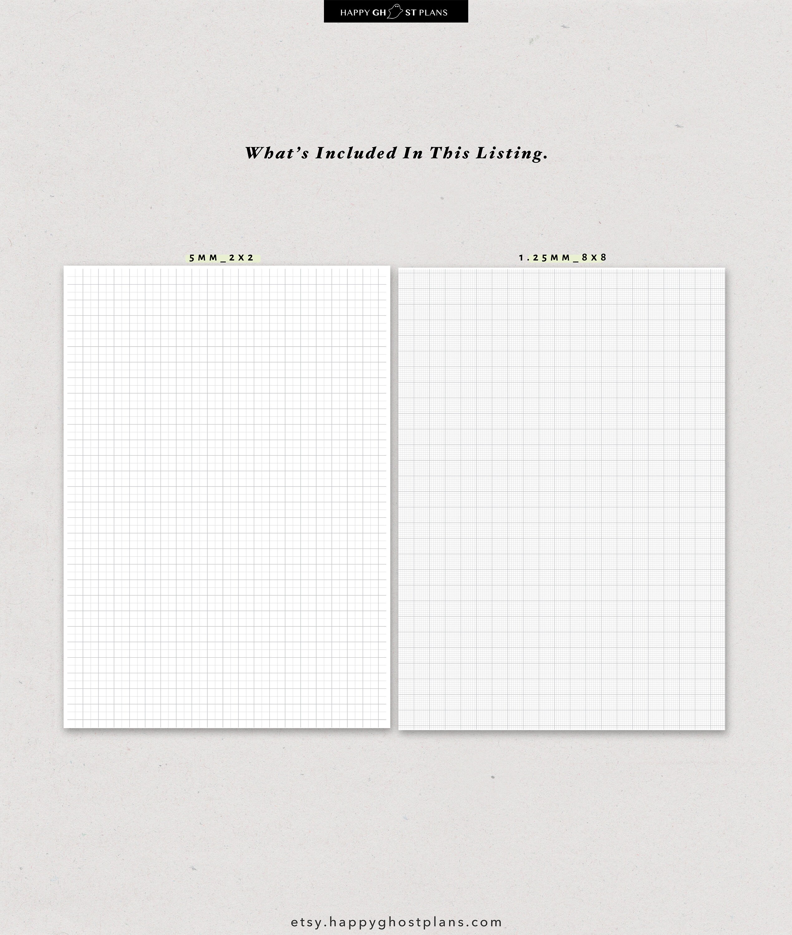 A4 US Letter Grafiekpapier PDF Afdrukbaar 10 mm 5 mm 125 - Etsy Nederland