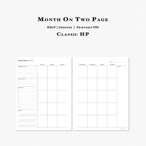 Monthly Planner Printable Classic Happy Planner Inserts - Etsy