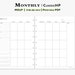 Monthly Planner Printable Classic Happy Planner Inserts - Etsy