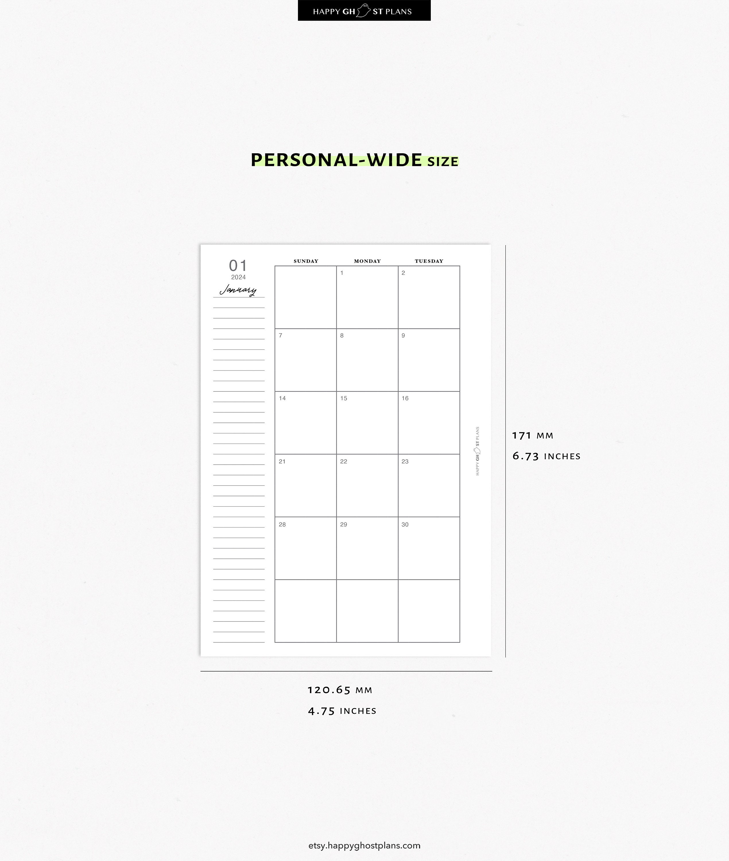 Daily Schedule Planner Inserts