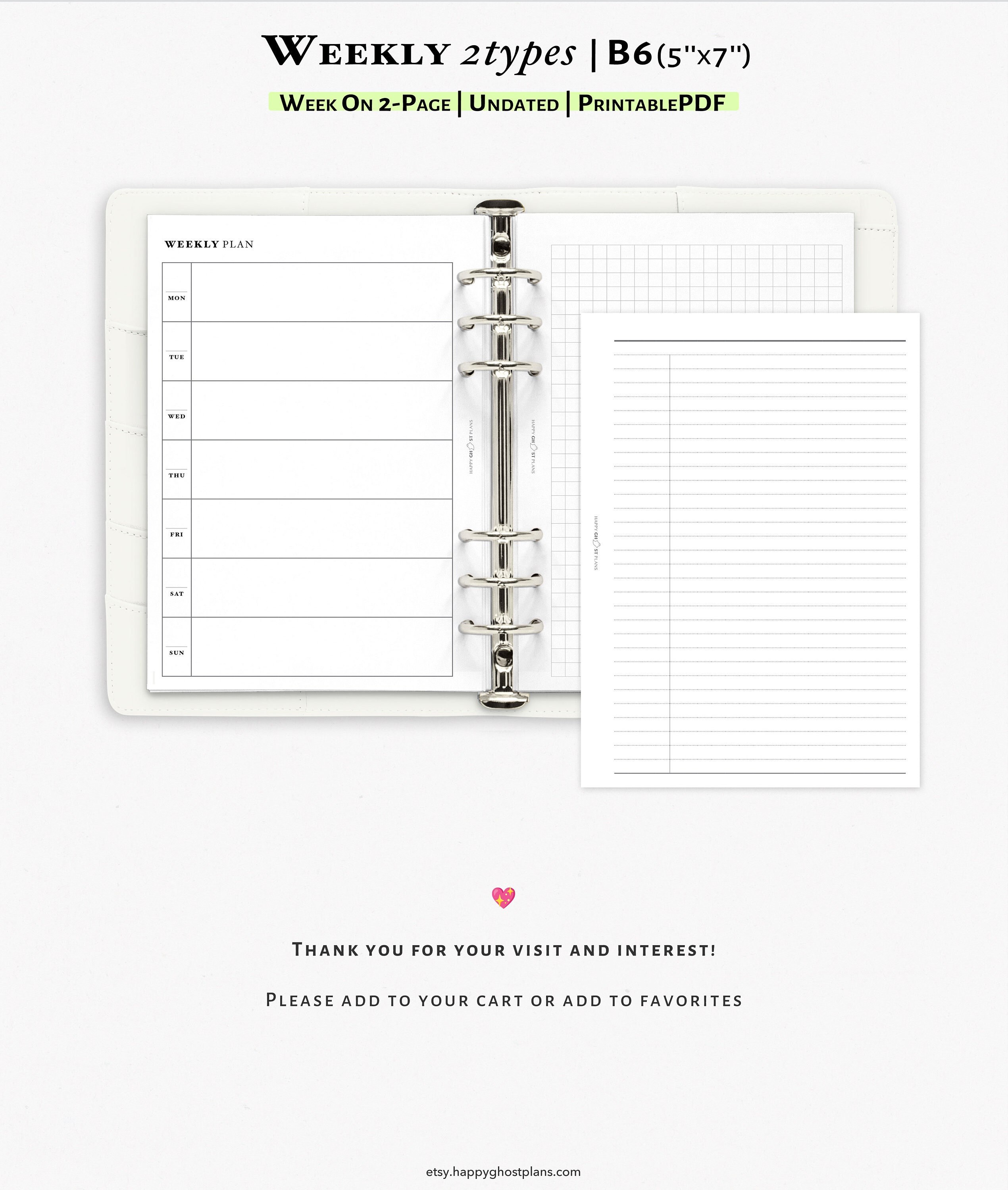 Mini Planner Inserts