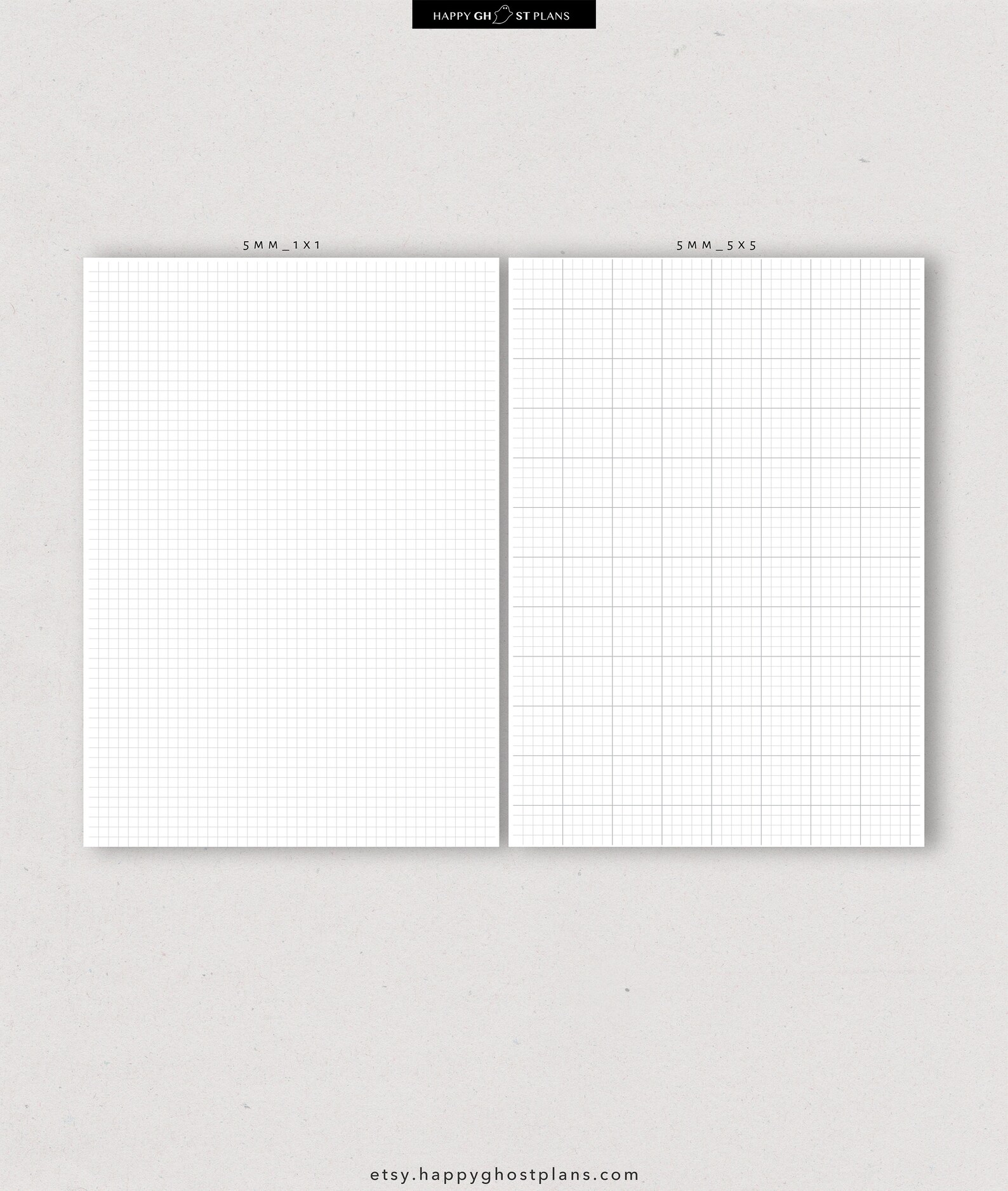 a4 us letter graph paper pdf printable 10mm 5mm 125mm etsy
