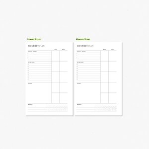 Monthly Planner Printable Mini Happy Planner Inserts Month - Etsy
