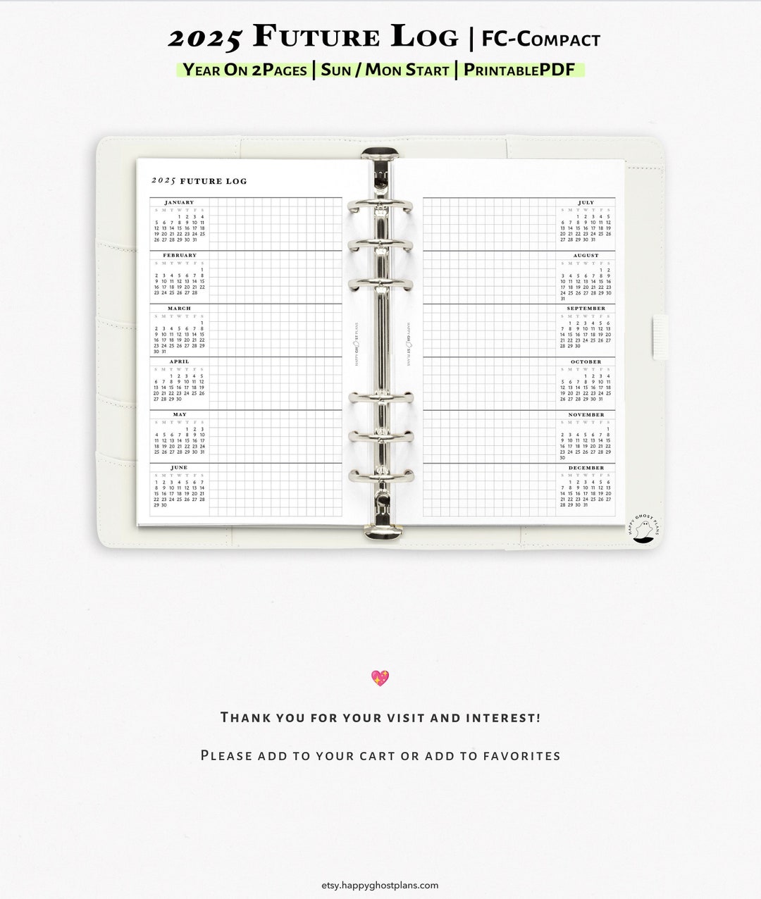 2025 Future Logs, Printable 2025 Yearly Planner for Fc-compact Planner Insert Y106 - Etsy 2025-future-logs-printable-2025-yearly-planner-for-fc-compact-planner-insert-y106-etsy