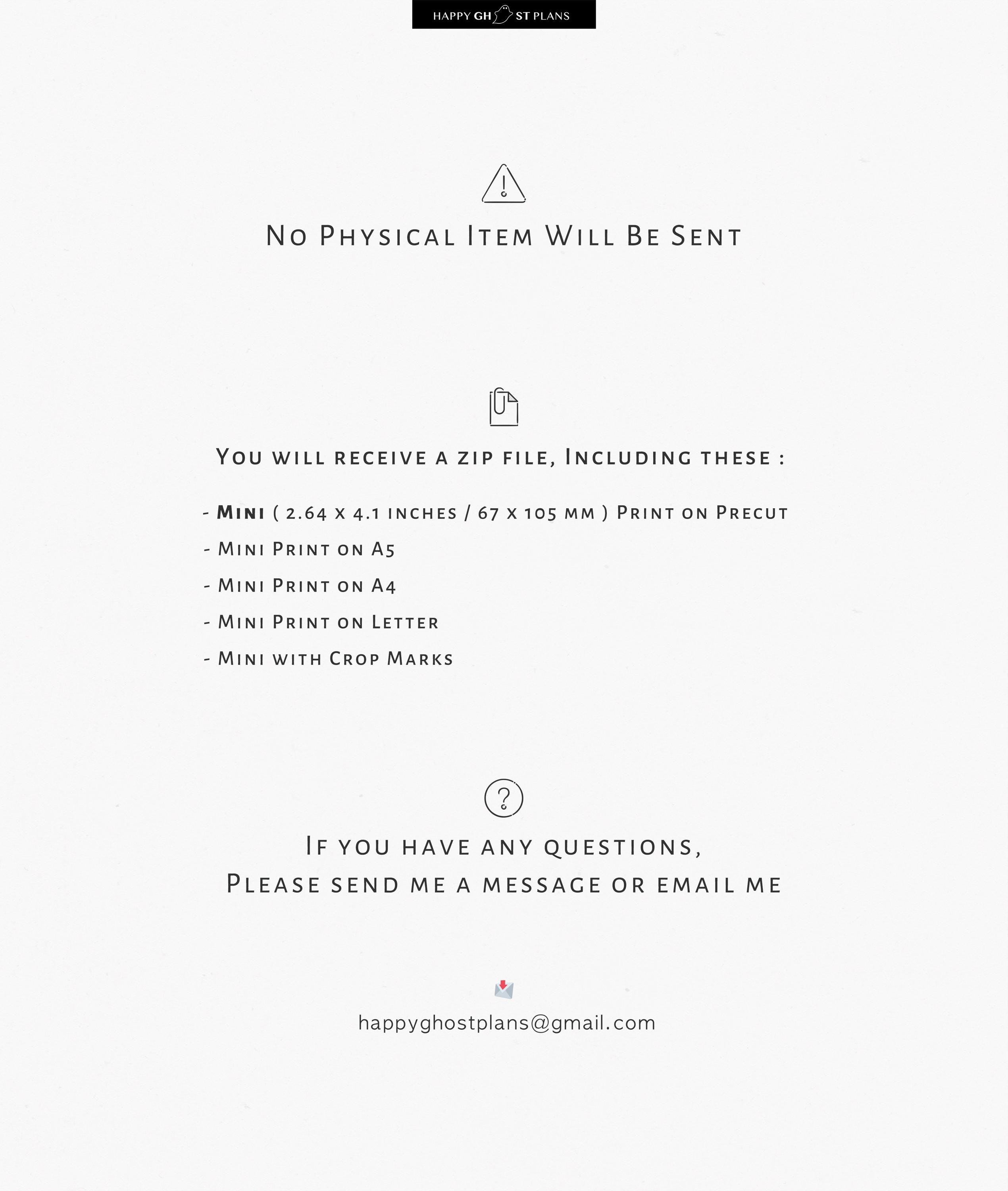 Mini Checklist Template: Printable Planner Insert (PDF) | N105 - Etsy ...