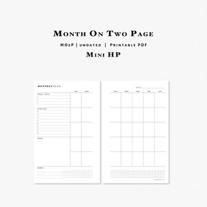 Monthly Planner Printable Mini Happy Planner Inserts Month - Etsy