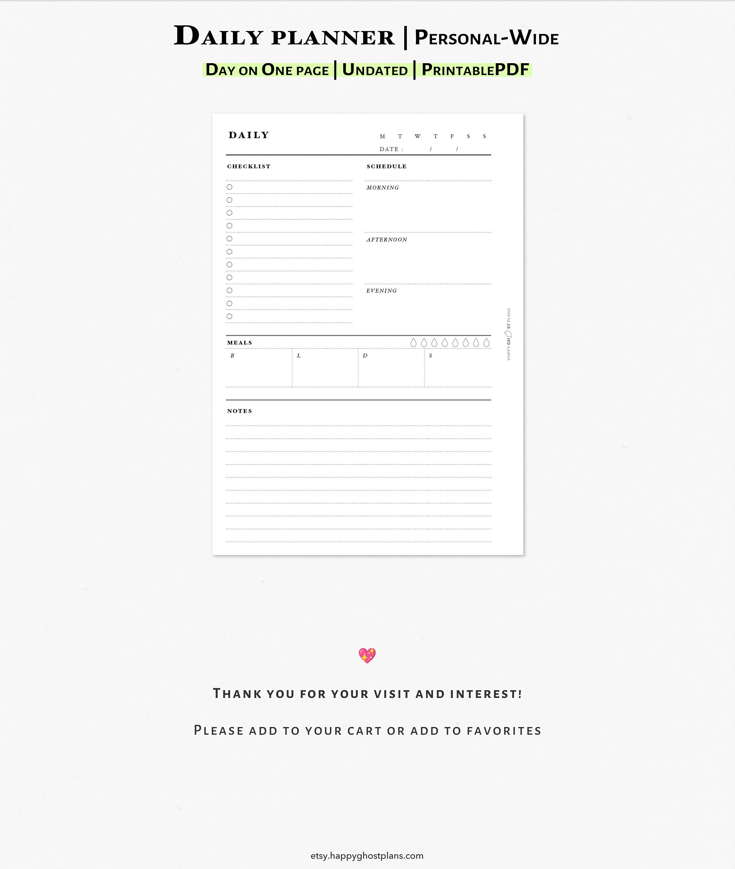 Monthly Calendar Planner Pages