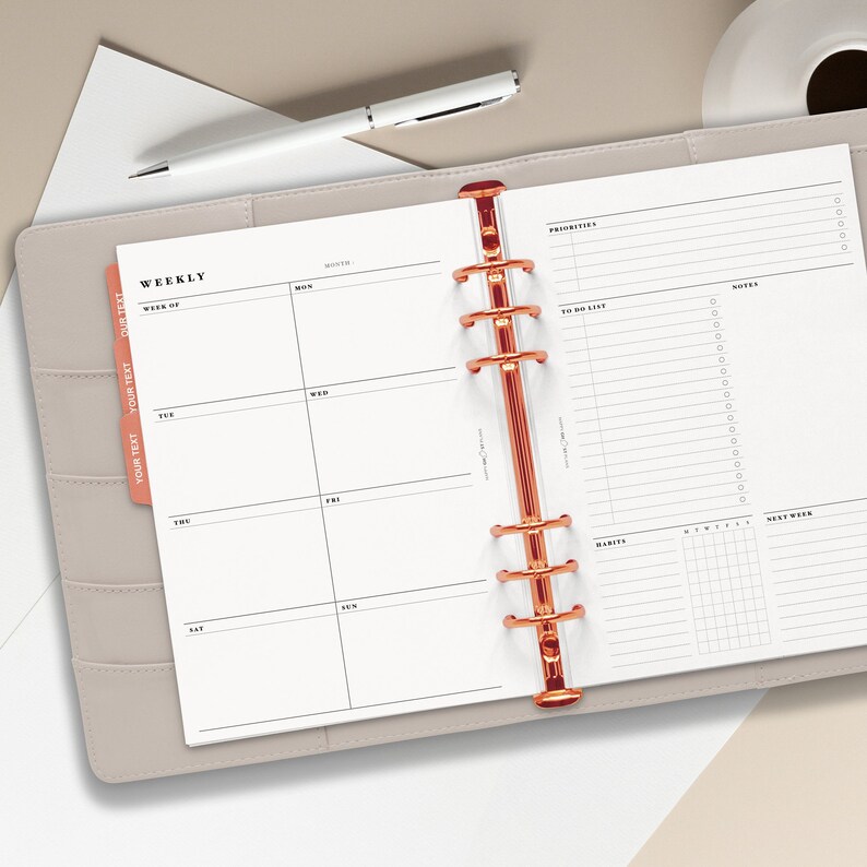 Weekly Planner Printable Half Letter Size Weekly Overview Etsy Weekly Planner Printable Half Letter Size Weekly Overview Etsy