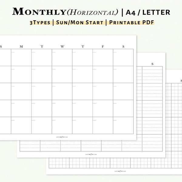 Monthly Desk Planner Etsy