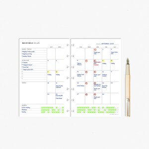 Monthly Planner Printable Mini Happy Planner Inserts Month - Etsy