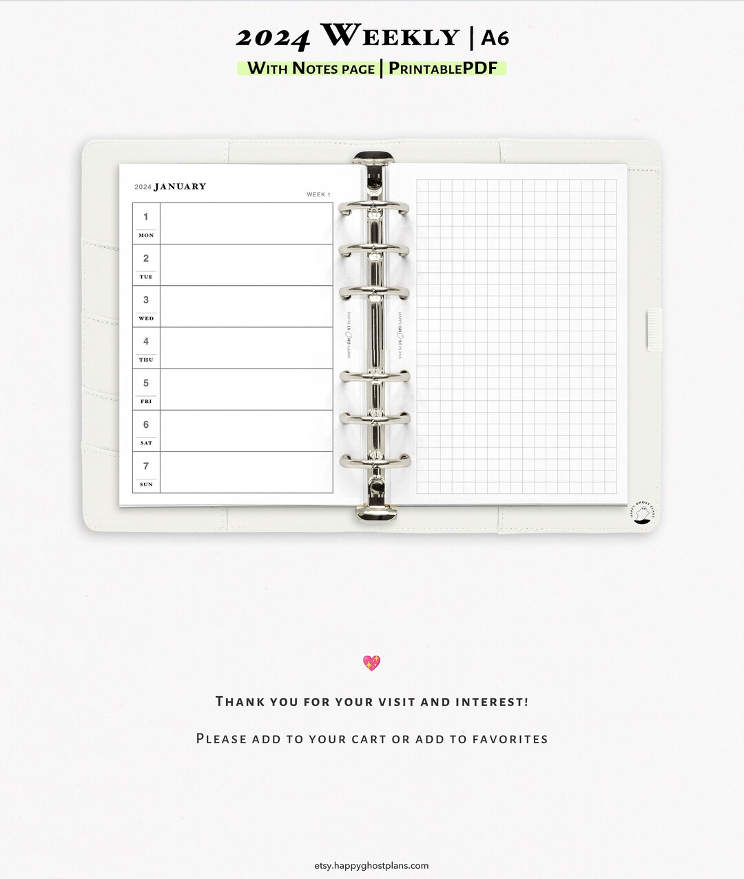 weekly-planner-2024-printable-insert-for-a6-planner-w113-etsy