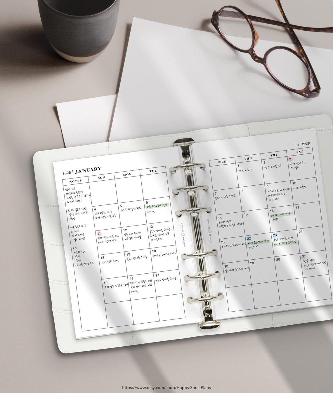 2026 Monthly Planner, Printable Inserts for A6 Planner | M001 - Etsy