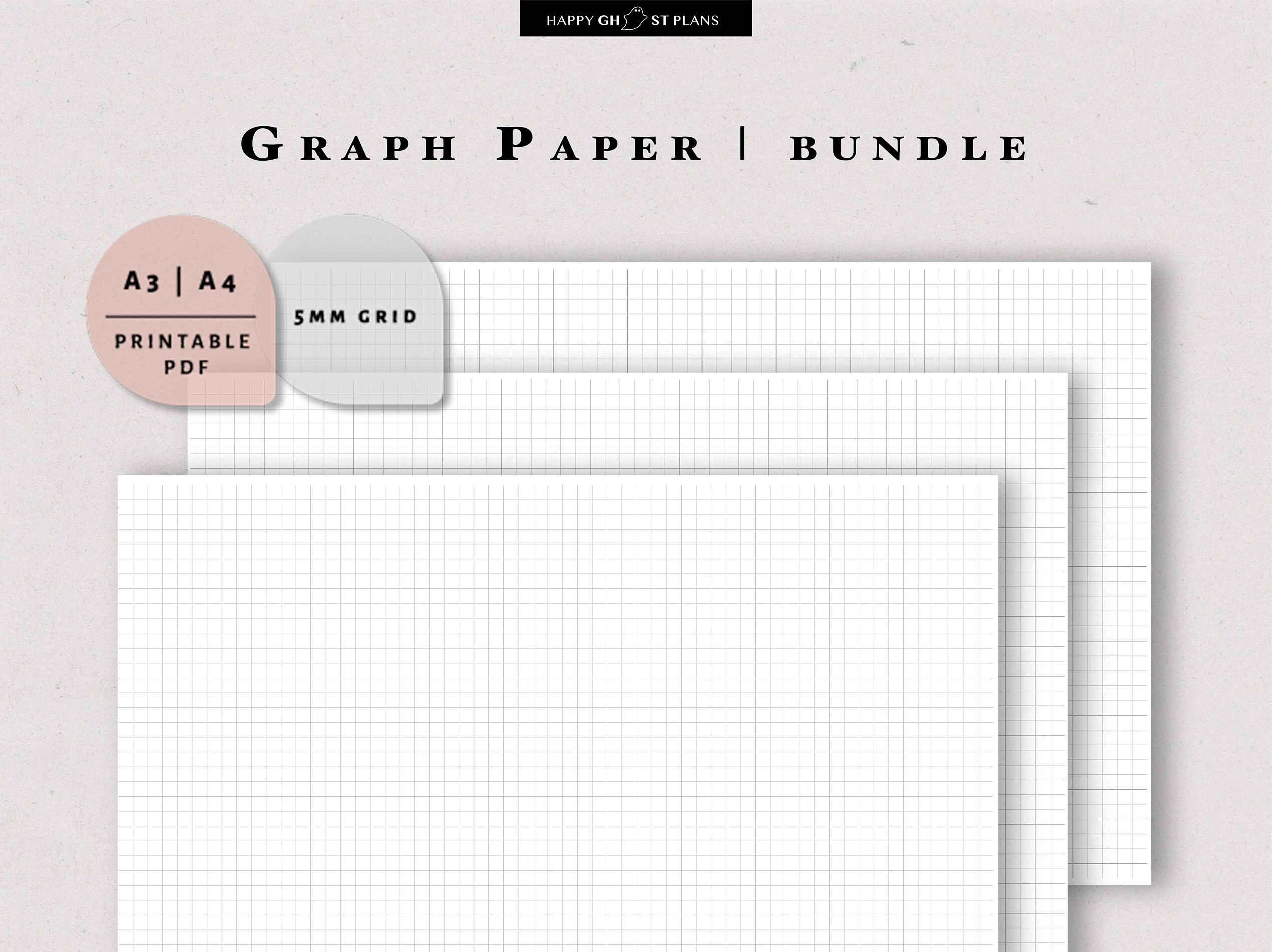 graph paper pdf a3 a4 printable grid note 5mm grid square etsy