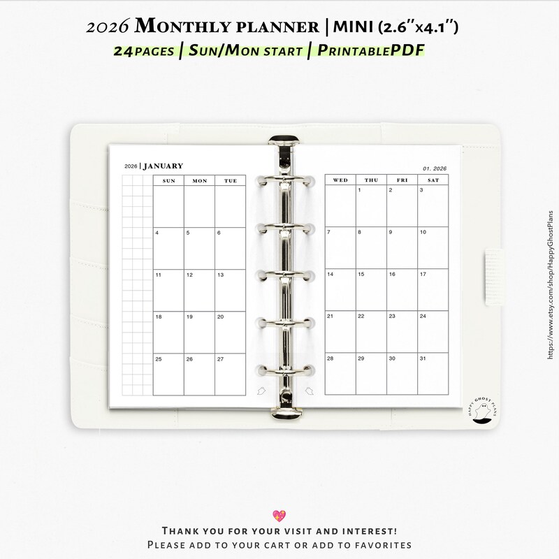 Mini 2026 Happy Planner - Etsy