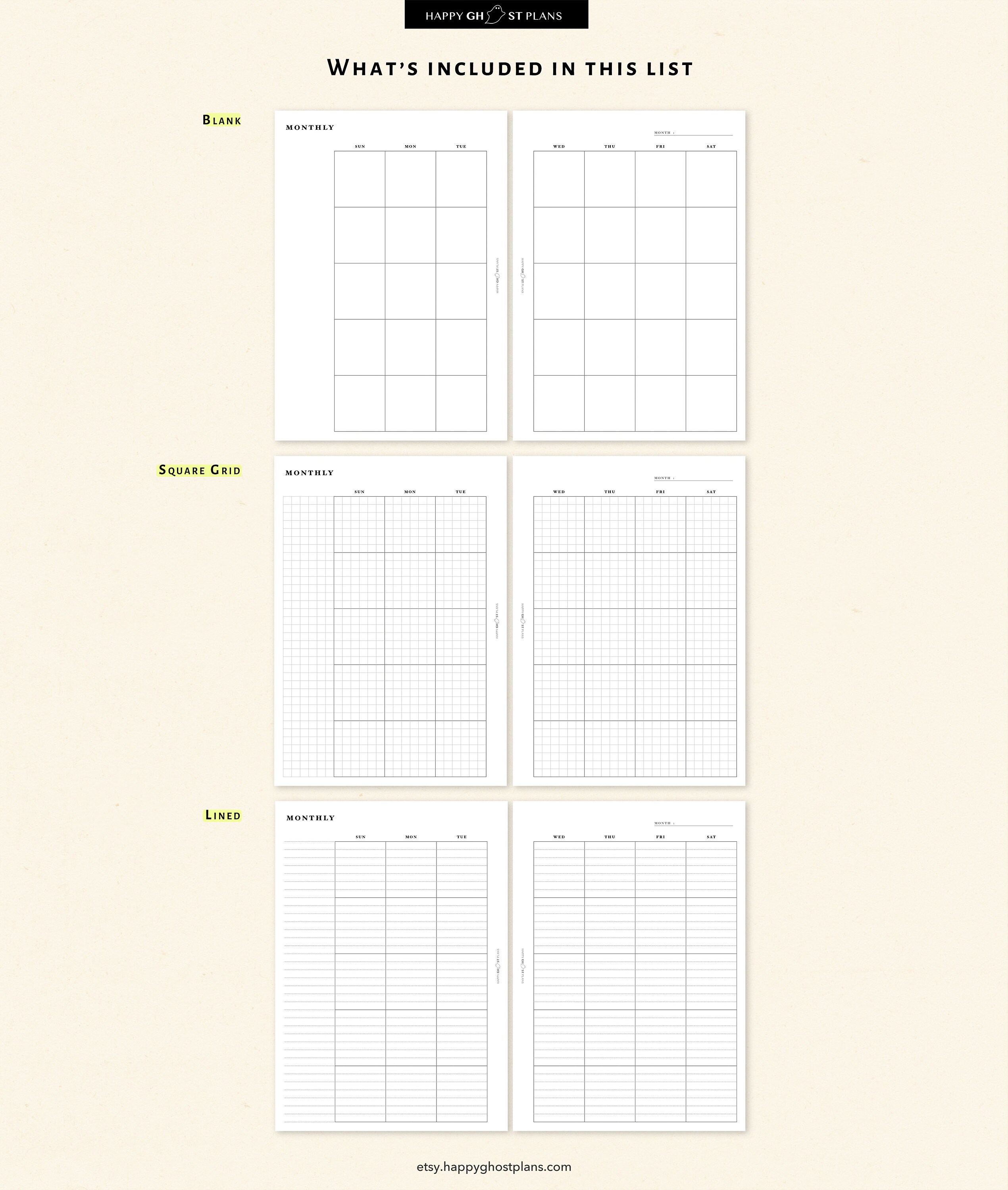 Month on 2 Page Planner Printable A5 Size Inserts Two Page - Etsy