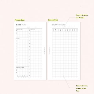 Daily Planner Printable Personal Size Undated Daily Planner - Etsy
