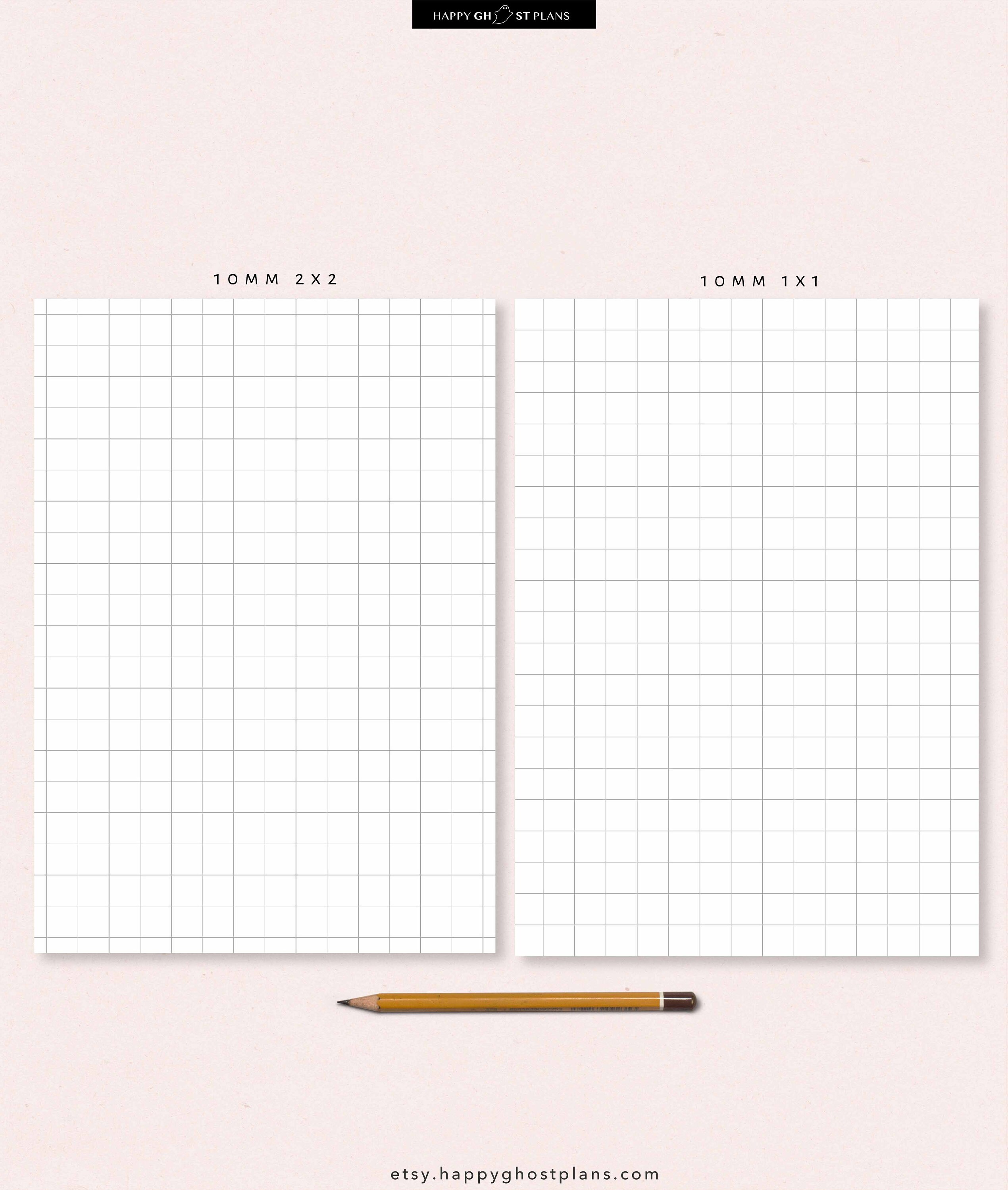 Square Grid And Dot Grid Printable PDF A5 Half Letter Paper Etsy
