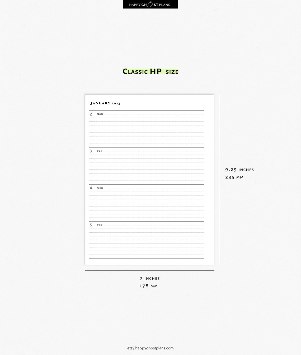 2023 Weekly Planner Printable Classic Happy Planner Inserts Etsy