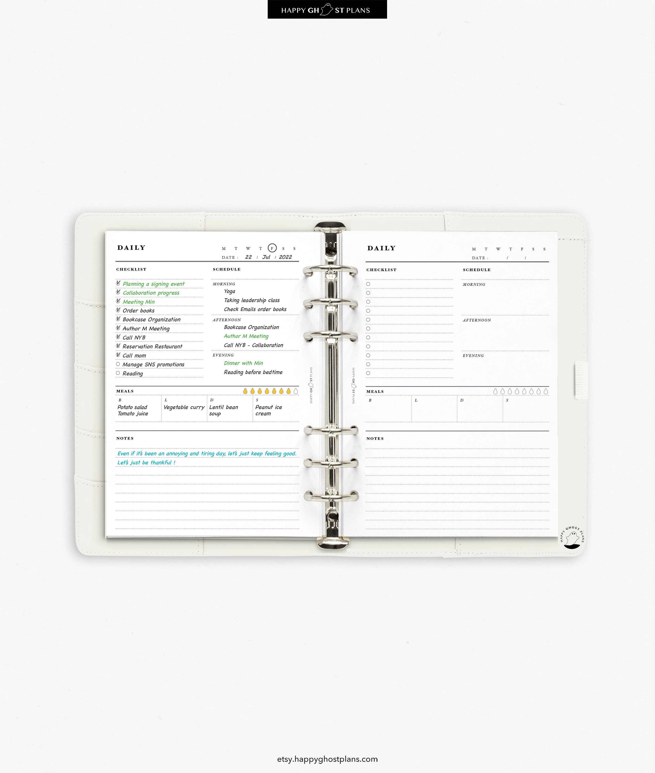 Weekly Spread Planner Inserts