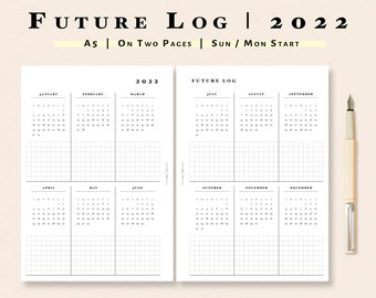 Printable Future Log | Etsy