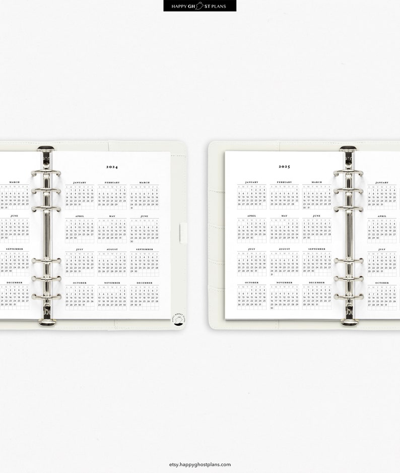 Year at a Glance 20242025 Printable Calendar for Personalwide Planner