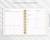 Monthly planner, Printable insert for Classic Happy Planner | M122