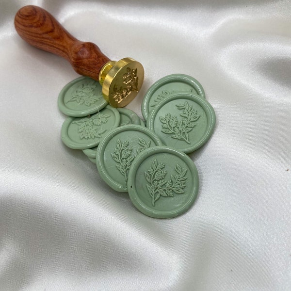 Handmade Self Adhesive Wax Seal | Rose | Wedding Invitations | Wax Seal Sticker for Envelopes, Cards, Stationery | Peel and Stick