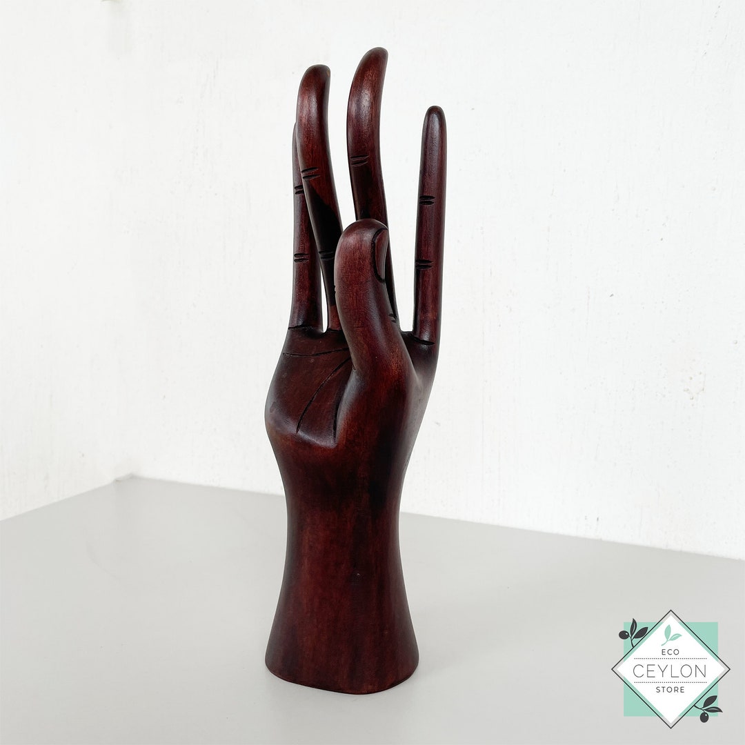Wooden Hand Sculpture, Hand Jewelry Display, Hand Ring Holder Etsy