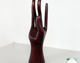 Wooden Hand Sculpture, Hand Jewelry Display, Hand Ring Holder