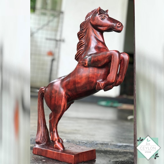 Wooden Horse Hand Carved Horse Horse Sculpture Toy Horse Etsy