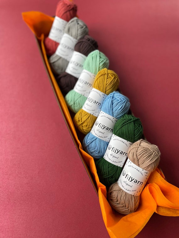 Punch Needle Yarn Kit / %100 Cotton Yarns / 8 Pieces Yarn Pack / Punch  Needle Yarn / Cotton Amigurumi Yarn / Crochet Yarn 