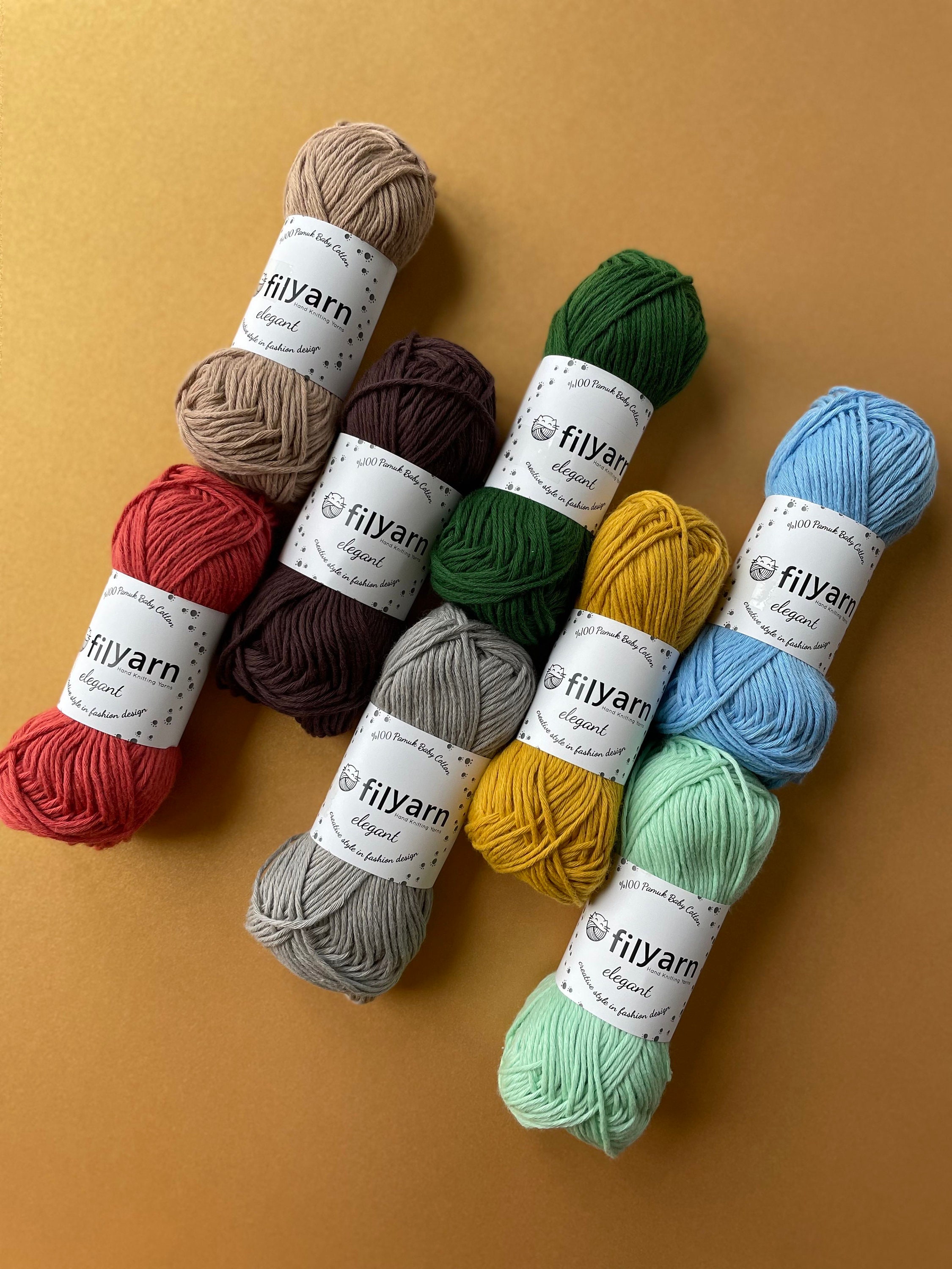 100% Natural Cotton Punch Needle Yarn Set, Amigurumi Yarn Set