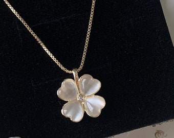 DHJAXL necklaceCrystal from Necklace for Women Four-Leaf Clover Key Chain Pendant Necklace Fine Jewelry Gift Collares DHJAXL necklaceCrystal from Necklace for Women Four-Leaf Clover Key Chain Pendant Necklace Fine Jewelry Gift Collares