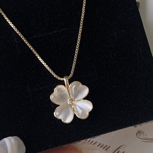 Sterling Silver and Natural Peridot Four Leaf Clover Necklace -  Norway