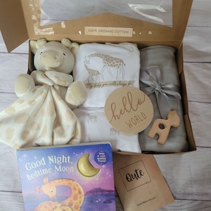 Coffret cadeau Qute BIO. Neutre, bébé garçon ou petite fille