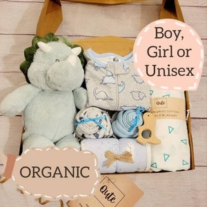 Large ORGANIC Qute  gift box.  Pick the gender - Gender neutral, baby boy or baby girl