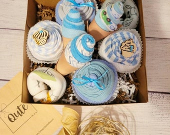 Sweet Treat Baby Gift Box – Bodysuit Cupcakes, Bib Donuts