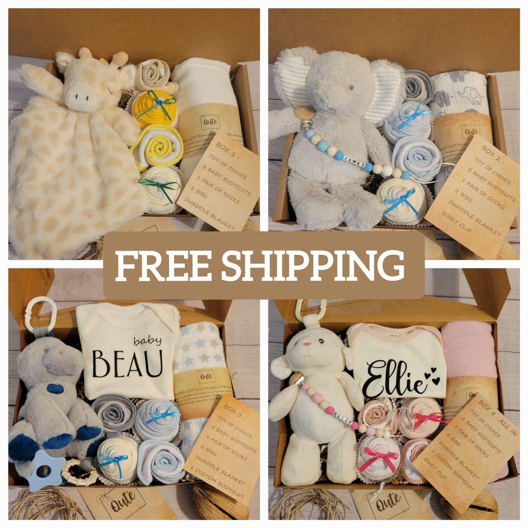 Qute Unisex / Gender Neutral / Boy / Girl Baby Gift Box , 2 Baby ...