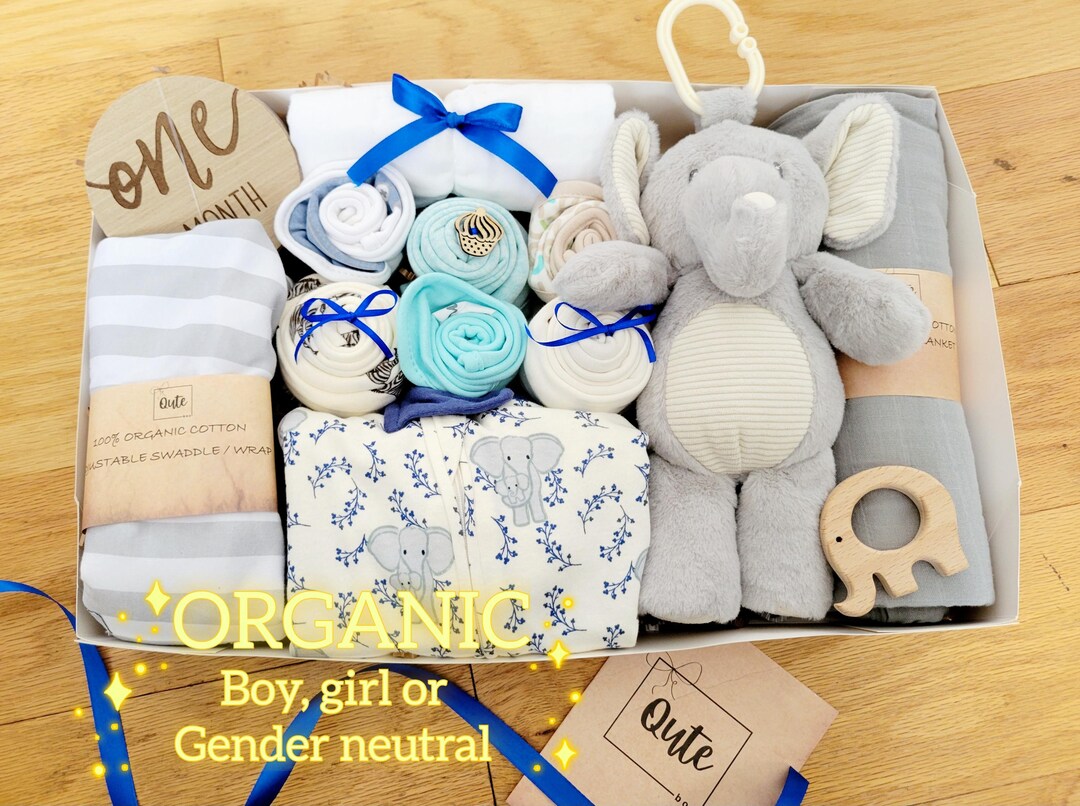 Organic Baby Gift Box – Gender Neutral, Newborn Shower Gift - Etsy