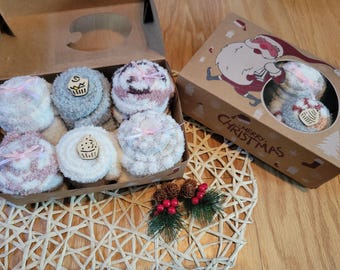 Fuzzy Socks Cupcake Gift Box, Women's Socks, Get Well Present