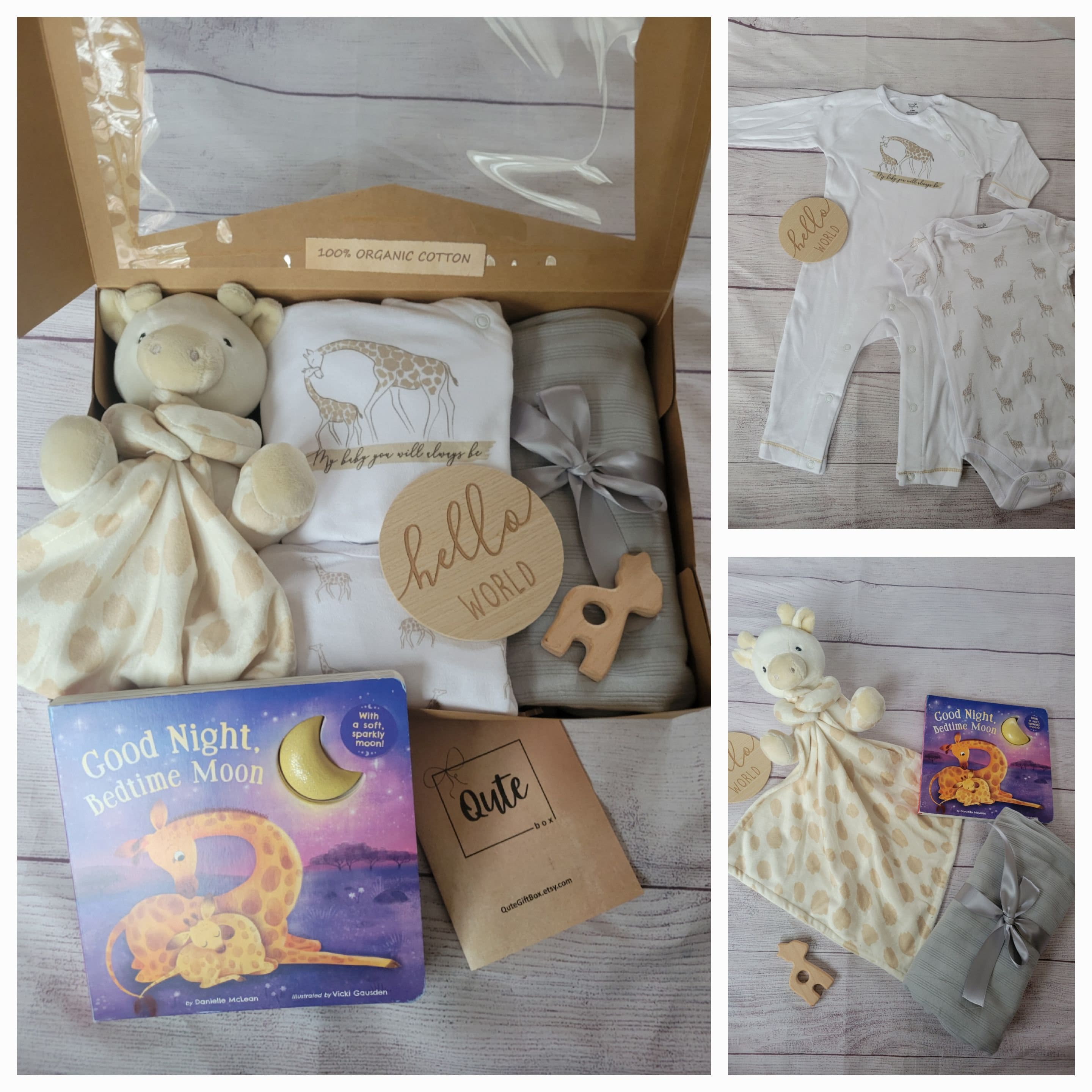 NEW ORGANIC Qute Gift Box. Neutral, Baby Boy or Baby Girl - Etsy