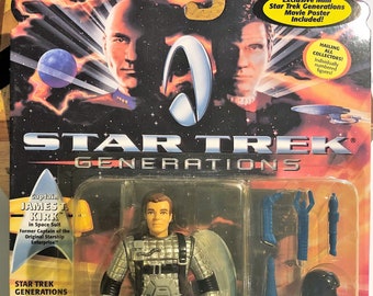 1994 Playmates Star Trek Generations Admiral Kirk in Spacesuit Figure