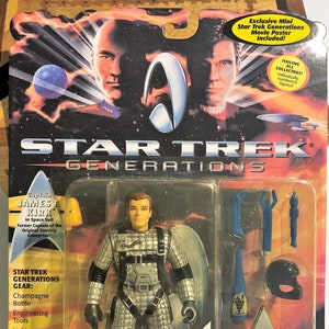 1994 Playmates Star Trek Generations Admiral Kirk in Spacesuit Figure