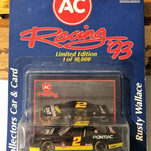 1993 Racing Collectables Rusty Wallace NASCAR Collectors Car and Card.