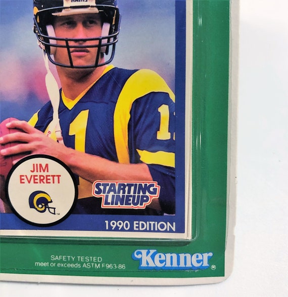 1990 Kenner Starting Lineup Football Figure Jim Everett With 2 Cards for sale online 