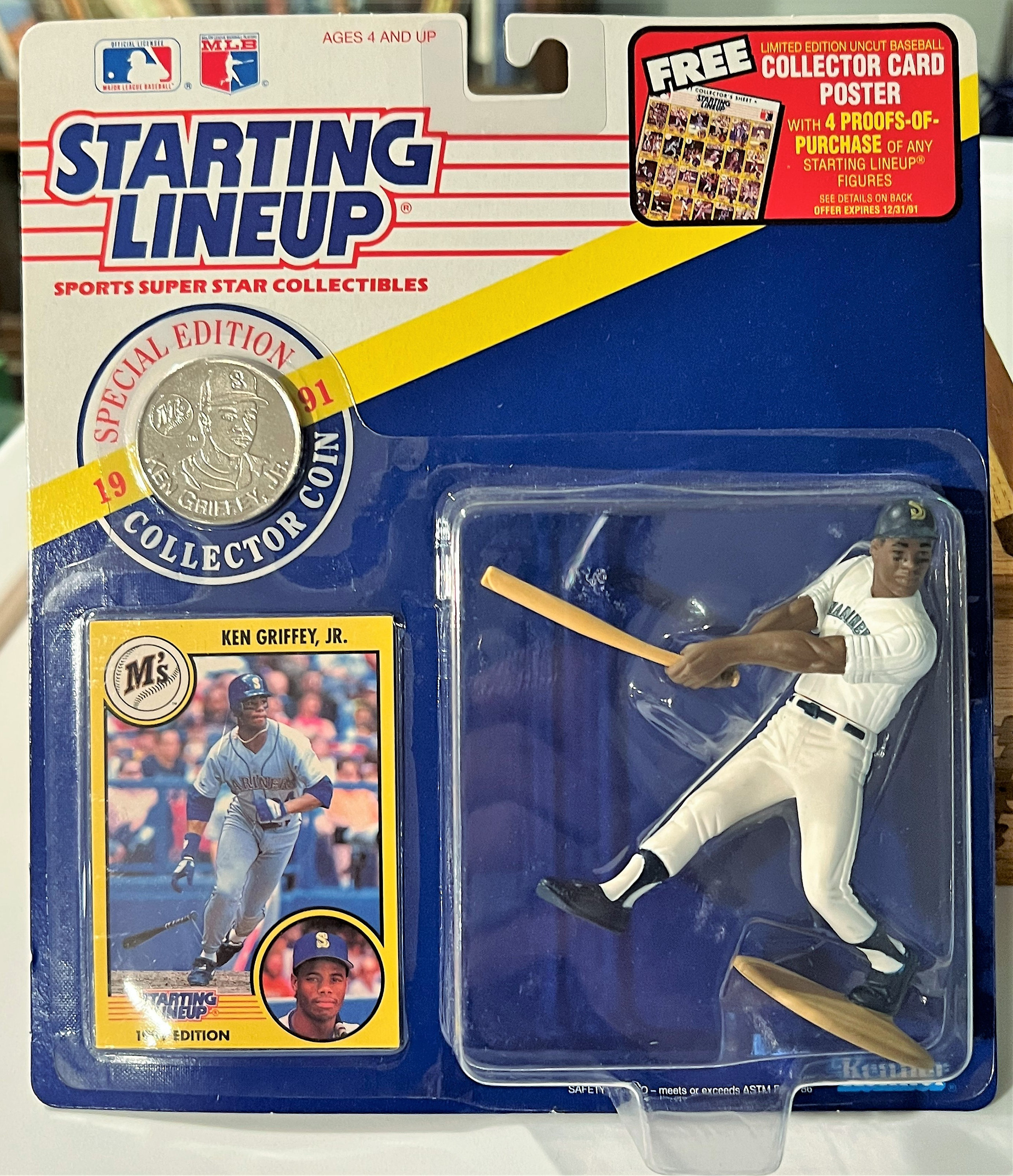 Seattle Mariners for sale online 1993 Ken Griffey Jr Starting Lineup Action Figure by Kenner