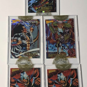 Conjunto de 5 cartas seladas e numeradas de cartas seladas de mago de 1992 e 1993 Inclui Stormwatch, Shaman's Tears, Supreme e Battlestone.