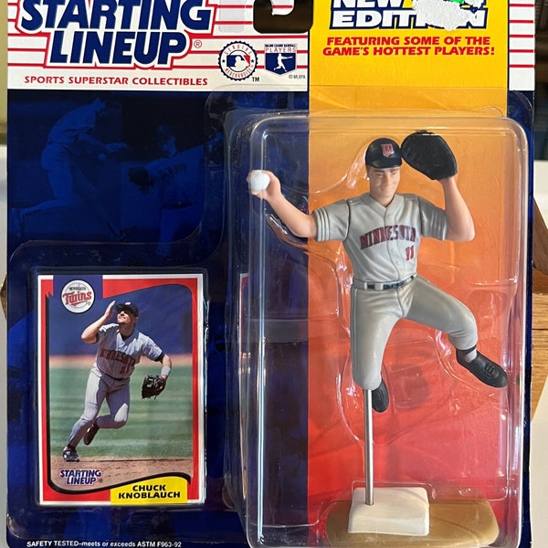 1994 Kenner Starting Lineup Minnesota Twins Chuck Knoblauch MLB Figure and Card.