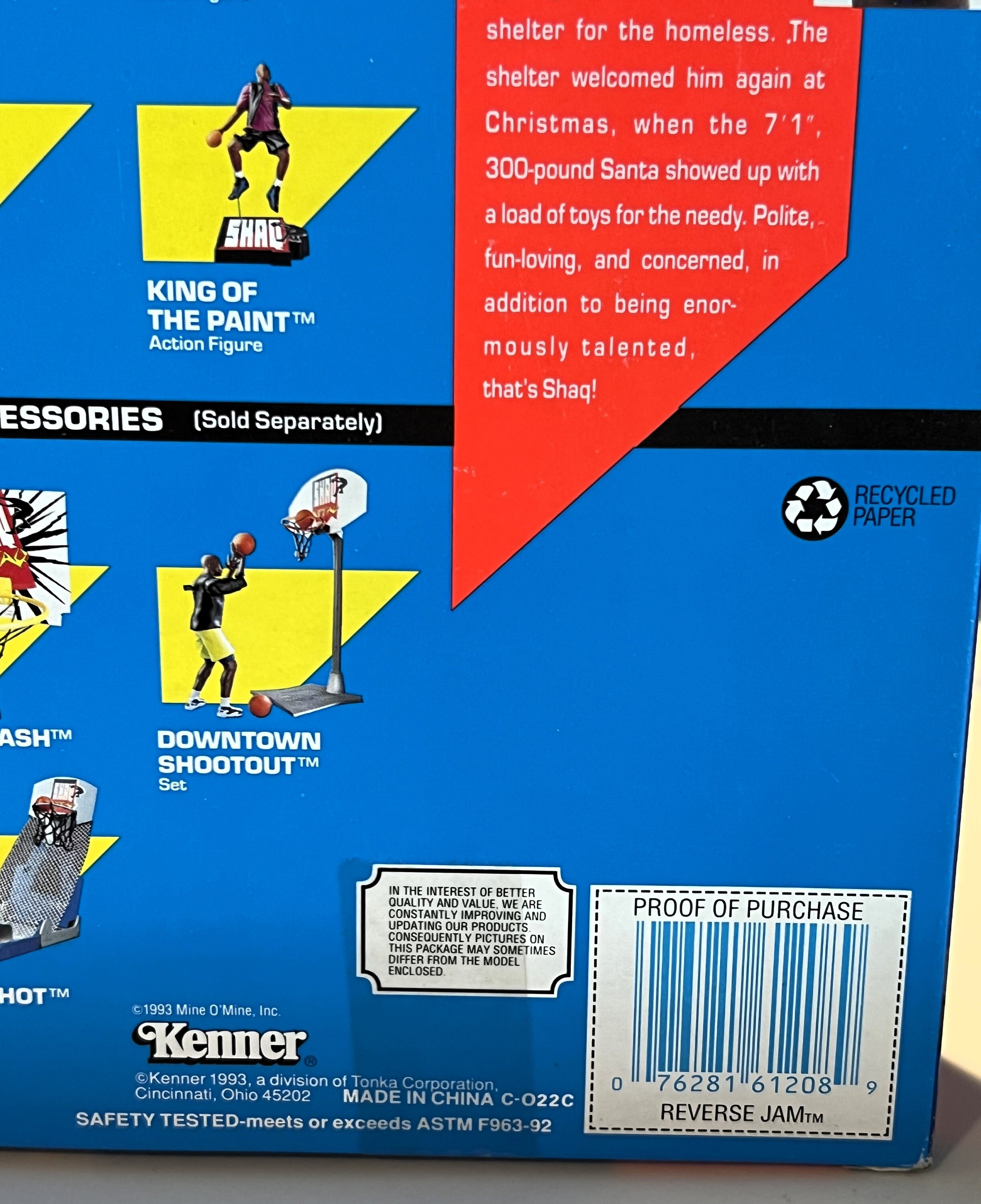 Shaquille O'Neal フィギュア コレクティブルカード付き 未開封 SHAQ Attaq Reverse Jam Shaquille O'Neal Kenner w/ box for sale